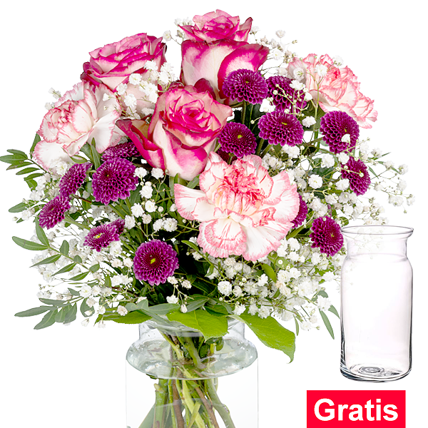 Blumenstrauß Only for You mit Vase
