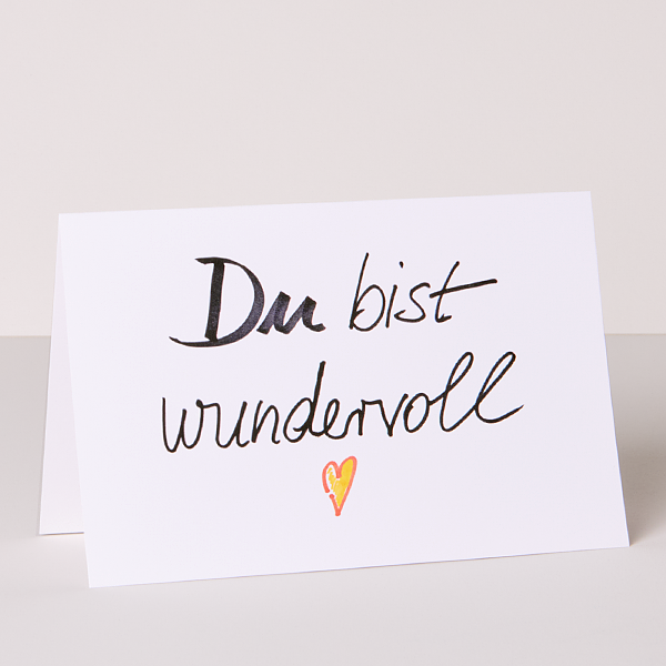 Motivkarte „Du bist wundervoll“