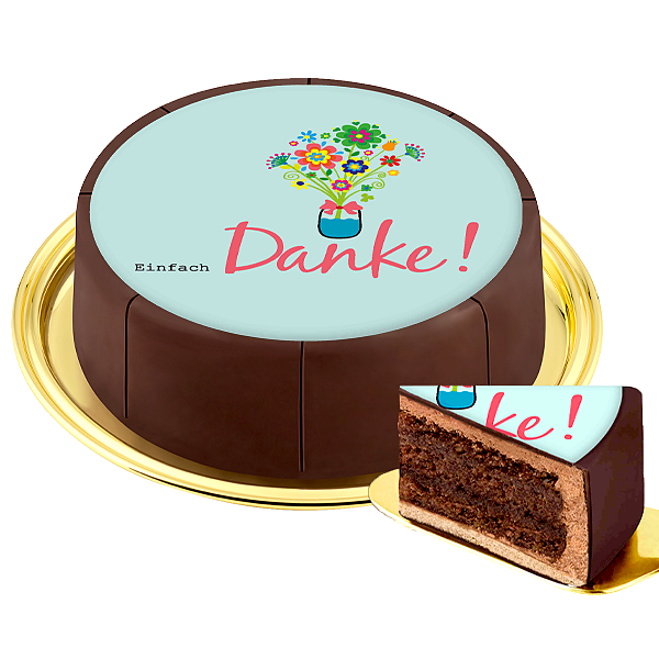 Dessert-Motiv-Torte „Danke“